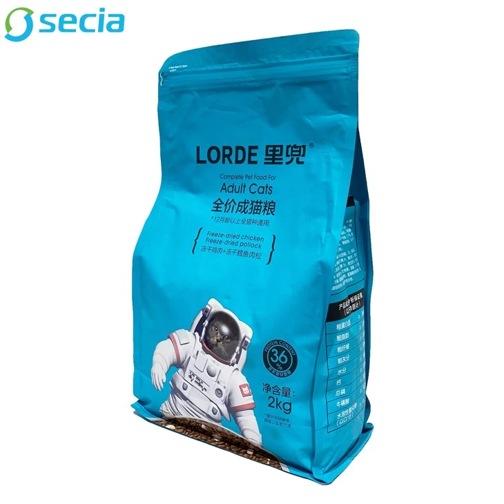 Sacos de comida para animais de estimação fáceis de abrir