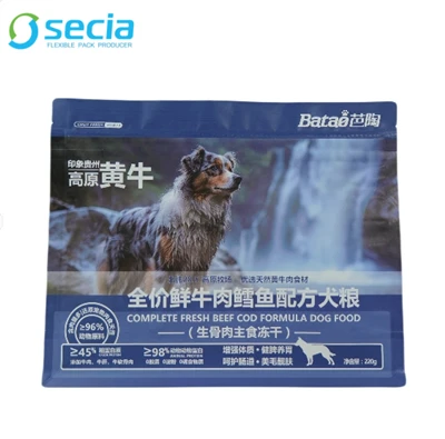 Embalagem completa de alimentos para animais de estimação com fórmula fresca